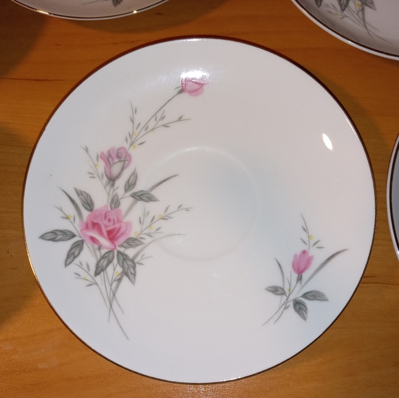 ✧Vintage Golden Rose Tea cups |Pink Rose by Max Schonfeld - Picture 7 of 8